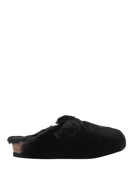 Kurt Geiger London Snug Eagle Faux Fur Mules, Black, Black