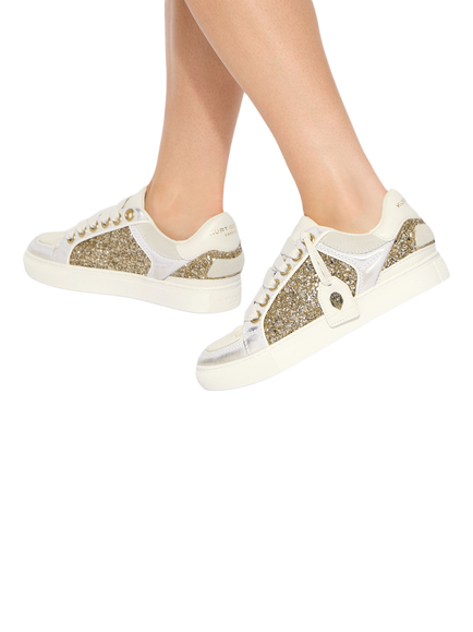 Kurt Geiger London Southbank Tag Slim Embellished Trainers, Multi - view 2, Multi