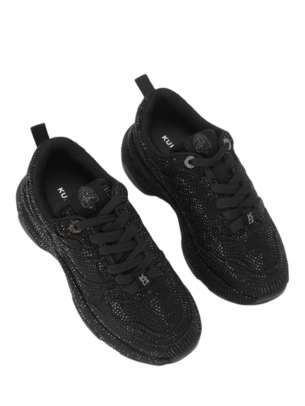 Kurt Geiger London Embellished Trainers, Black - view 2, Black