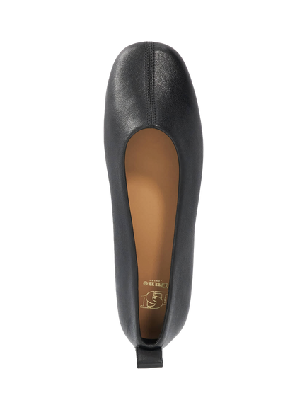 Dune London Highmark Leather Ballerina Pumps, Black - view 2, Black