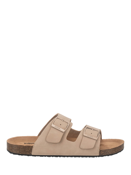 totes Double Buckle Slider Sandals, Sand