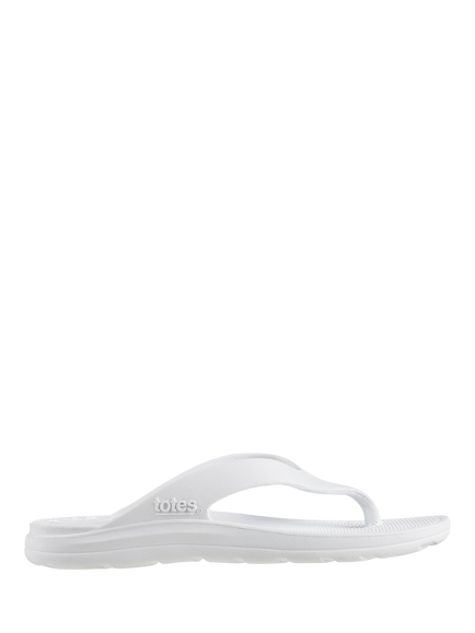 totes SOLBOUNCE Toe Post Sandals, White