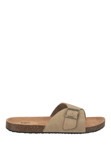 totes Single Buckle Slider Sandals, Light Brown, Light Brown