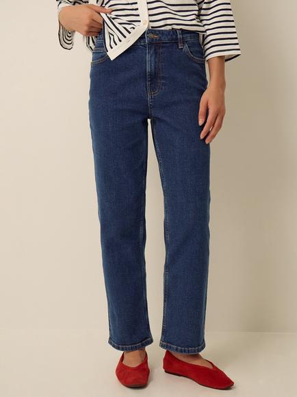Monsoon Soph Straight Leg Jeans, Mid Authentic Blue, Mid Authentic Blue