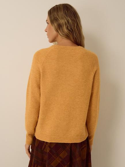 Monsoon Bray Button Jumper, Ochre - view 2, Ochre