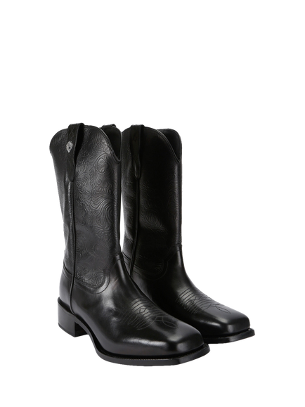 Kurt Geiger London Phoenix Leather Western Boots, Black - view 2, Black
