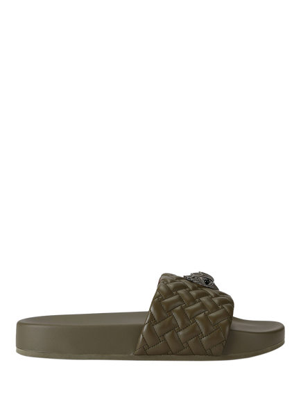Kurt Geiger London Meena Eagle 2 Sliders, Khaki