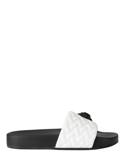Kurt Geiger London Meena Eagle 2 Sliders, Black/White