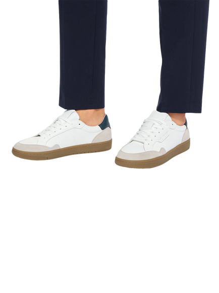 Kurt Geiger London Borough Trainers, White/Navy - view 2, White/Navy