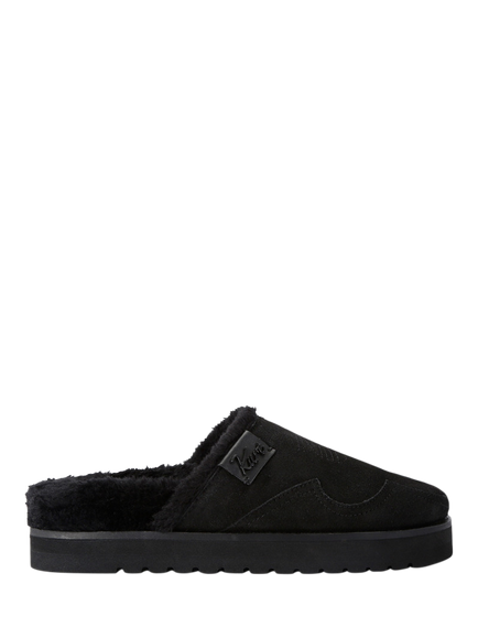 Kurt Geiger London Hatton Faux Fur Lined Suede Mules, Black, Black