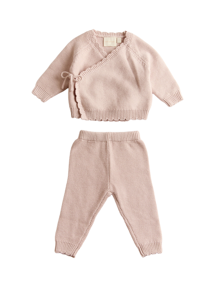 Oat & Marl Baby Future Ballerina Knit Set, Delicately Pink, Delicately Pink