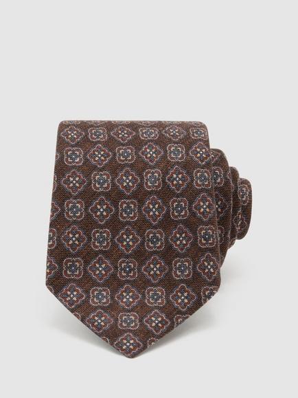 Reiss Amico Silk Tie, Sky Blue, Dark Brown