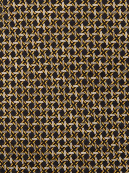Reiss Varcare Silk Tie, Navy/Yellow - view 2, Navy/Yellow