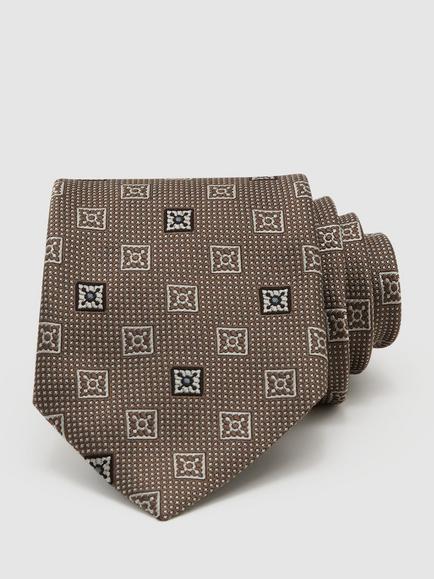 Reiss Aurelio Silk Rich Tie, Taupe Brown, Taupe Brown