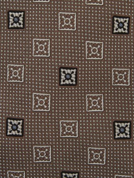 Reiss Aurelio Silk Rich Tie, Taupe Brown - view 2, Taupe Brown