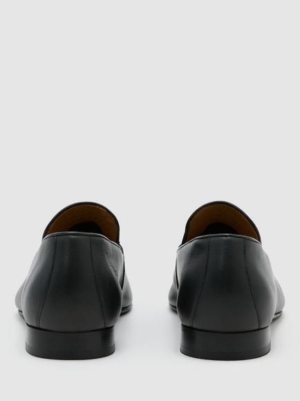 Reiss Cohen Leather Apron-Stitch Loafers - view 2, Black