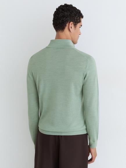 Reiss Blackhall Armour Wool Jumper - view 2, Minty Sage Green
