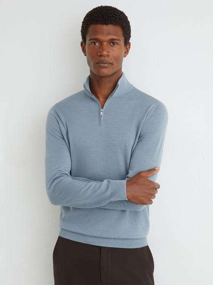 Reiss Blackhall Armour Wool Jumper, Armour Blue, Armour Blue
