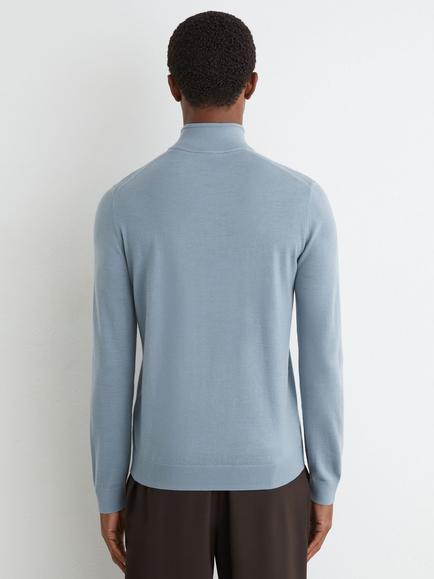 Reiss Blackhall Armour Wool Jumper, Armour Blue - view 2, Armour Blue