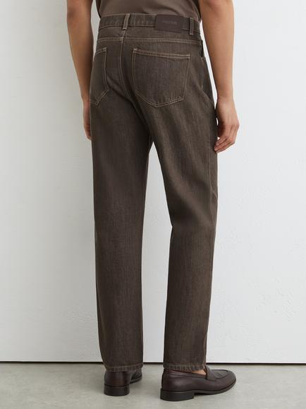 Reiss Bishops Gate Jeans, Brown - view 2, Brown