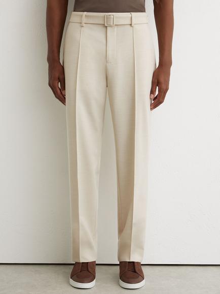 Reiss Peshi Straight Leg Trousers, Stone