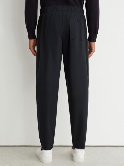 Reiss Snap Cotton Rich Chinos, Navy - view 2, Navy