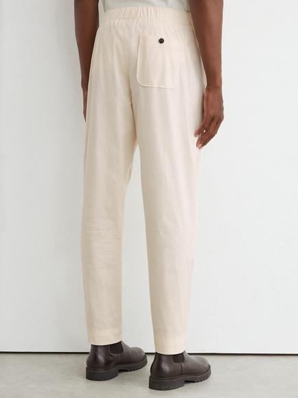 Reiss Snap Cotton Rich Chinos - view 2, Off White