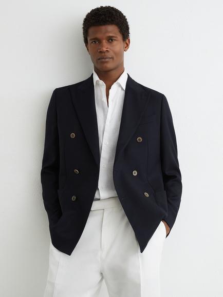 Reiss Osteria Wool Blazers, Navy, Navy