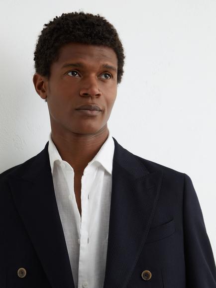 Reiss Osteria Wool Blazers, Navy - view 2, Navy