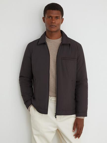 Reiss Bernardi Zip Front Jacket, Dark Brown, Dark Brown