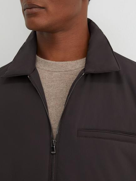 Reiss Bernardi Zip Front Jacket, Dark Brown - view 2, Dark Brown