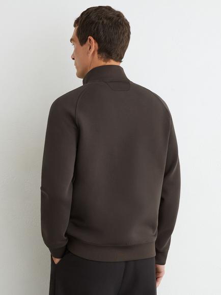 Reiss Calvorn Cotton Rich Quilted Jacket, Navy - view 2, Brown