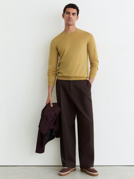 Reiss Wessex Wool Crew Neck Jumper, Yellow