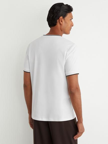 Reiss Ainsley Crew Neck Cotton T-Shirt, White - view 2, White