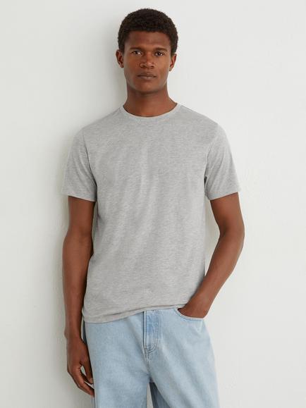Reiss Bless Cotton Blend T-Shirt, Pack of 3, Grey Melange, Grey Melange