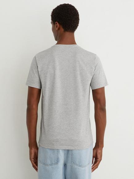 Reiss Bless Cotton Blend T-Shirt, Pack of 3, Grey Melange - view 2, Grey Melange