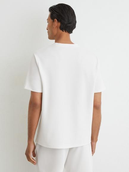 Reiss Cole Textured Modern Fit Crew Neck T-Shirt - view 2, White