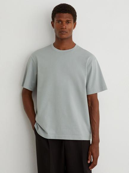 Reiss Tate Cotton Regular Fit Short Sleeve T-Shirt, Light Blue