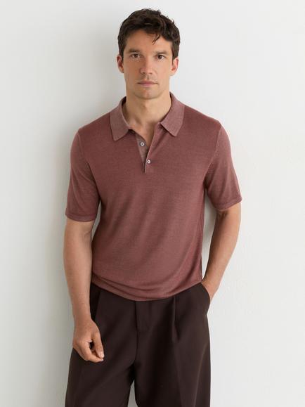 Reiss Jackdaw Wool Polo Shirt, Rose Pink, Rose Pink