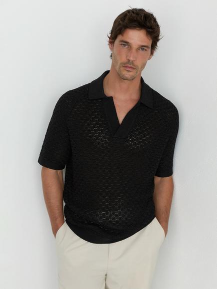Reiss Raffarty Cotton Rich Polo Shirt, Black, Black
