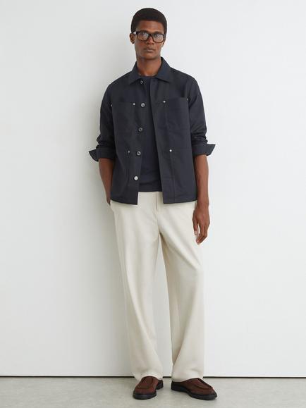 Reiss Yorker Cotton Regular Fit Shirt, Navy, Navy