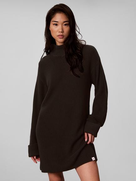 Calvin Klein Relaxed Rib Mini Dress, Black, Black