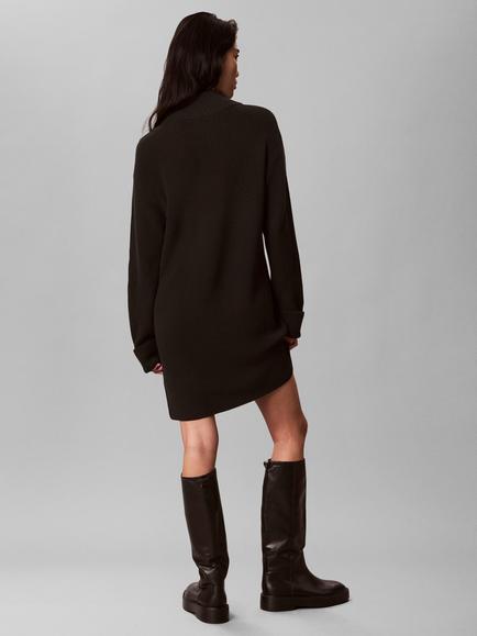 Calvin Klein Relaxed Rib Mini Dress, Black - view 2, Black