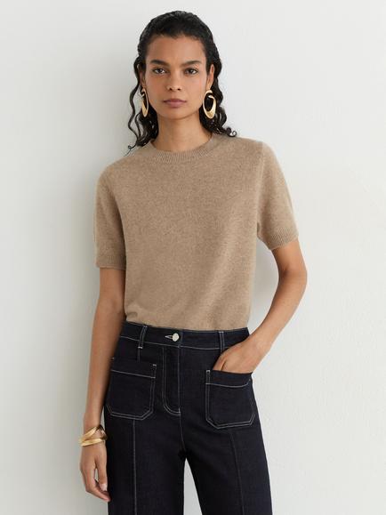 Reiss Stevie Cashmere Top, Neutral, Neutral