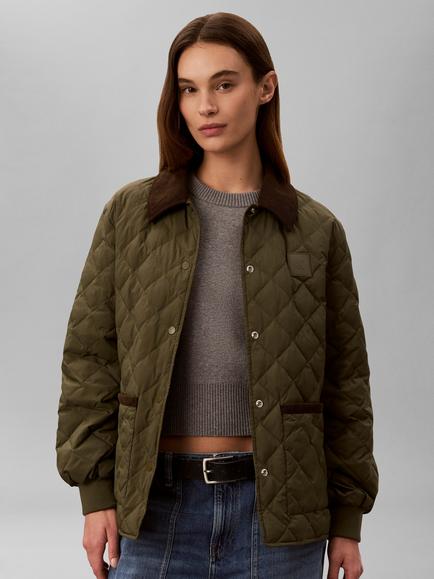 Calvin Klein Quilted Liner Jacket - view 2, Dark Green