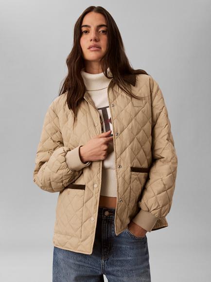 Calvin Klein Quilted Liner Jacket - view 2, Beige
