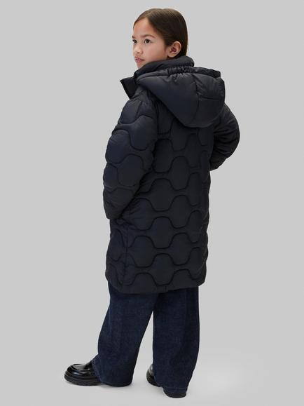 Calvin Klein Kids' Onion Hooded Puffer Coat, Black - view 2, Black