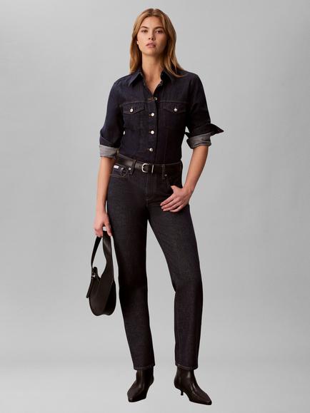 Calvin Klein Classic Denim Trucker Shirt, Dark Blue, Dark Blue