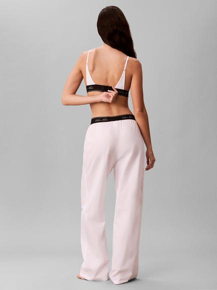Calvin Klein Cotton Poplin Pyjama Trousers, White - view 2, White
