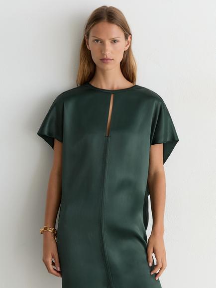 Reiss Alice Cape Detail Mini Dress, Teal Green - view 2, Teal Green